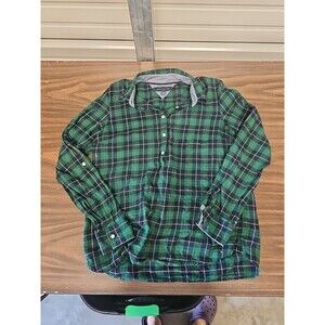 Tommy Hilfiger Women Green Long Sleeve Button-Down Shirt M